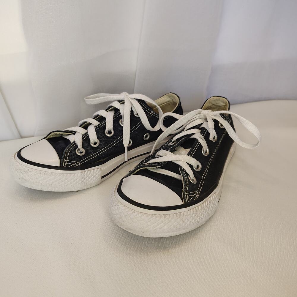 Converse All Star Kids Size 13 Black Low Top Sneakers Lace Up Shoes